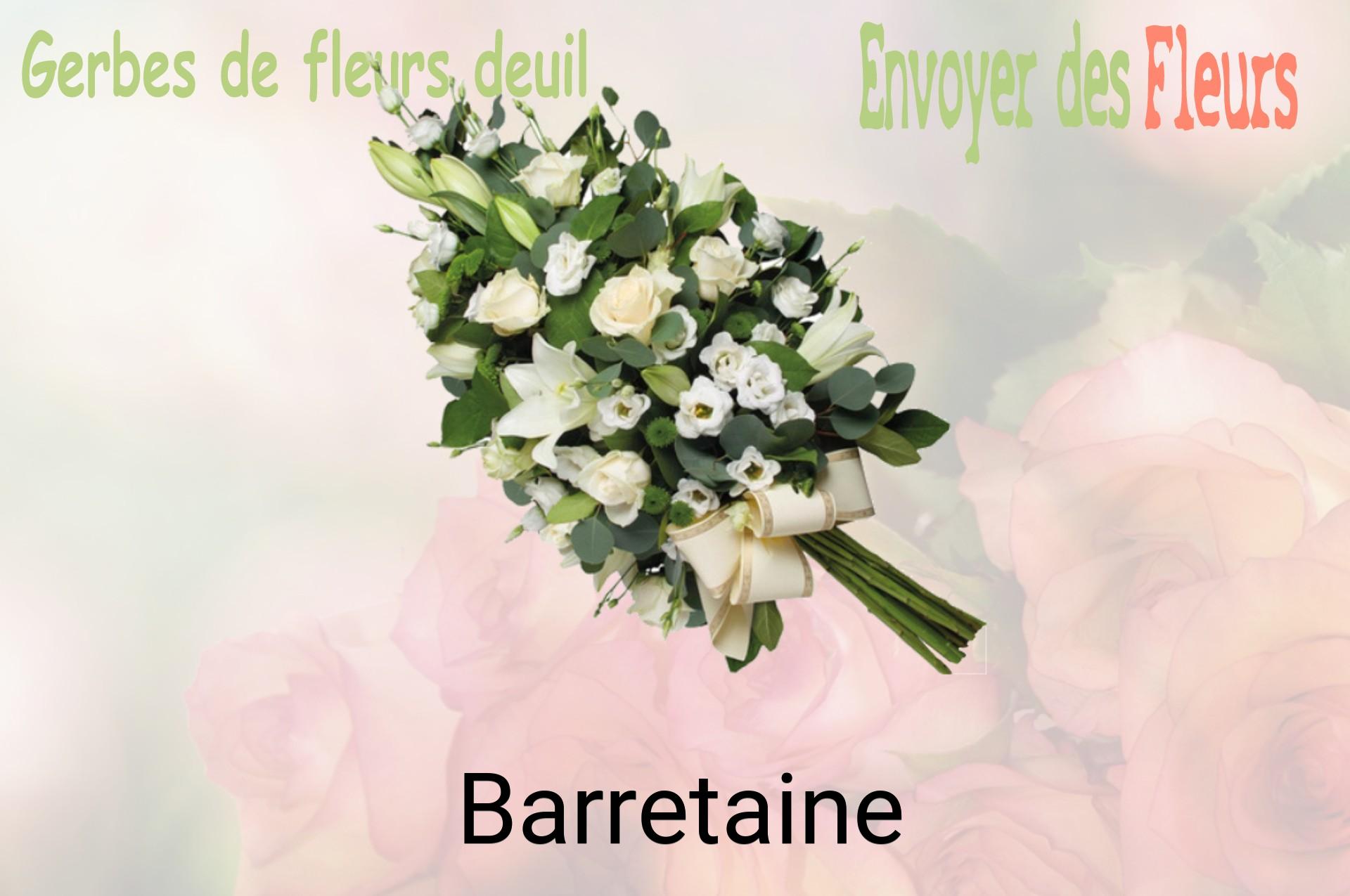 Gerbe de fleurs de deuil livrée à Barretaine